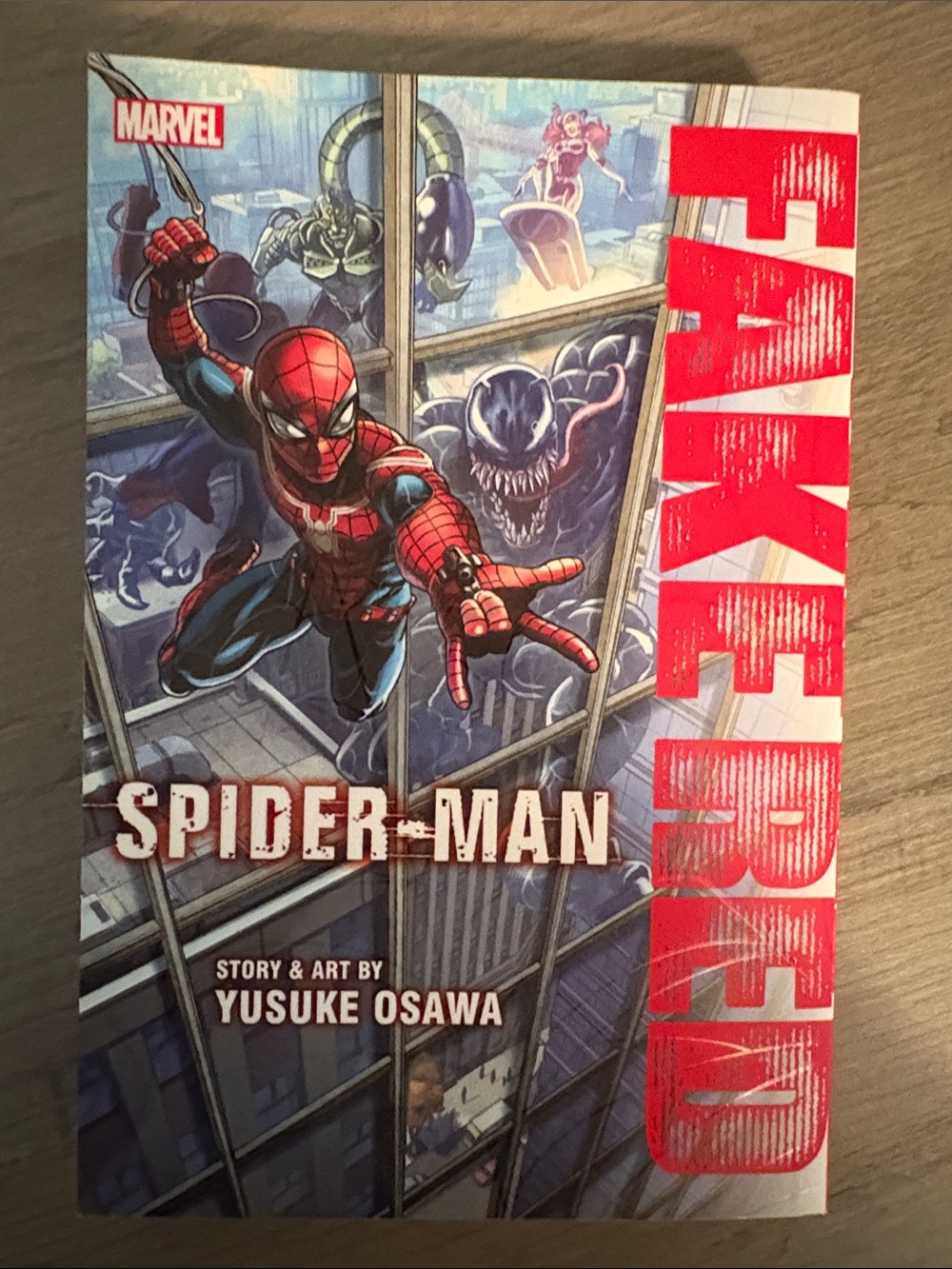 Marvel Spider-Man Comic Book Cover - Red, Blue, Black Artwork